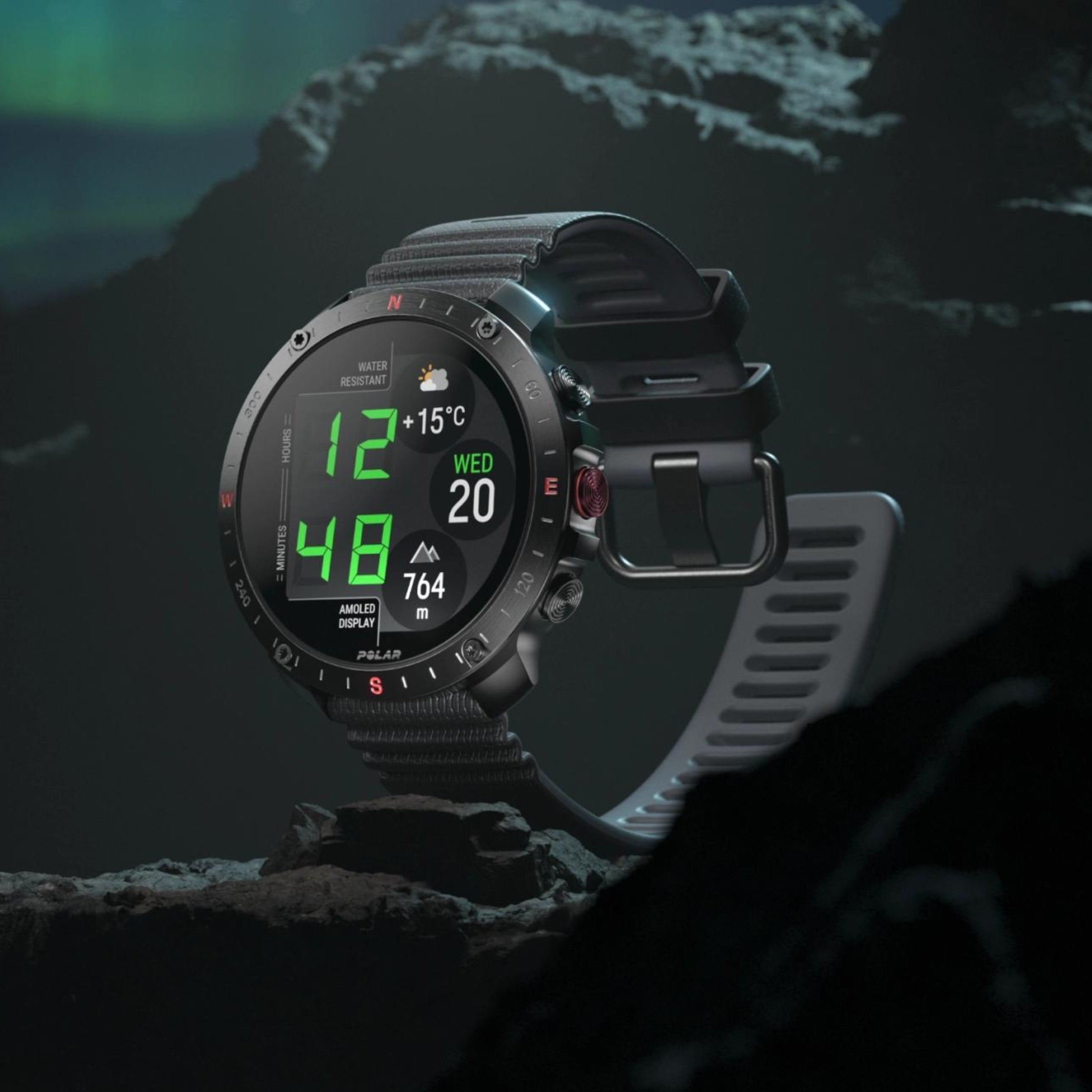 Polar Grit X2 Pro Night Black Premium Multisporthorloge S-L - Zwart