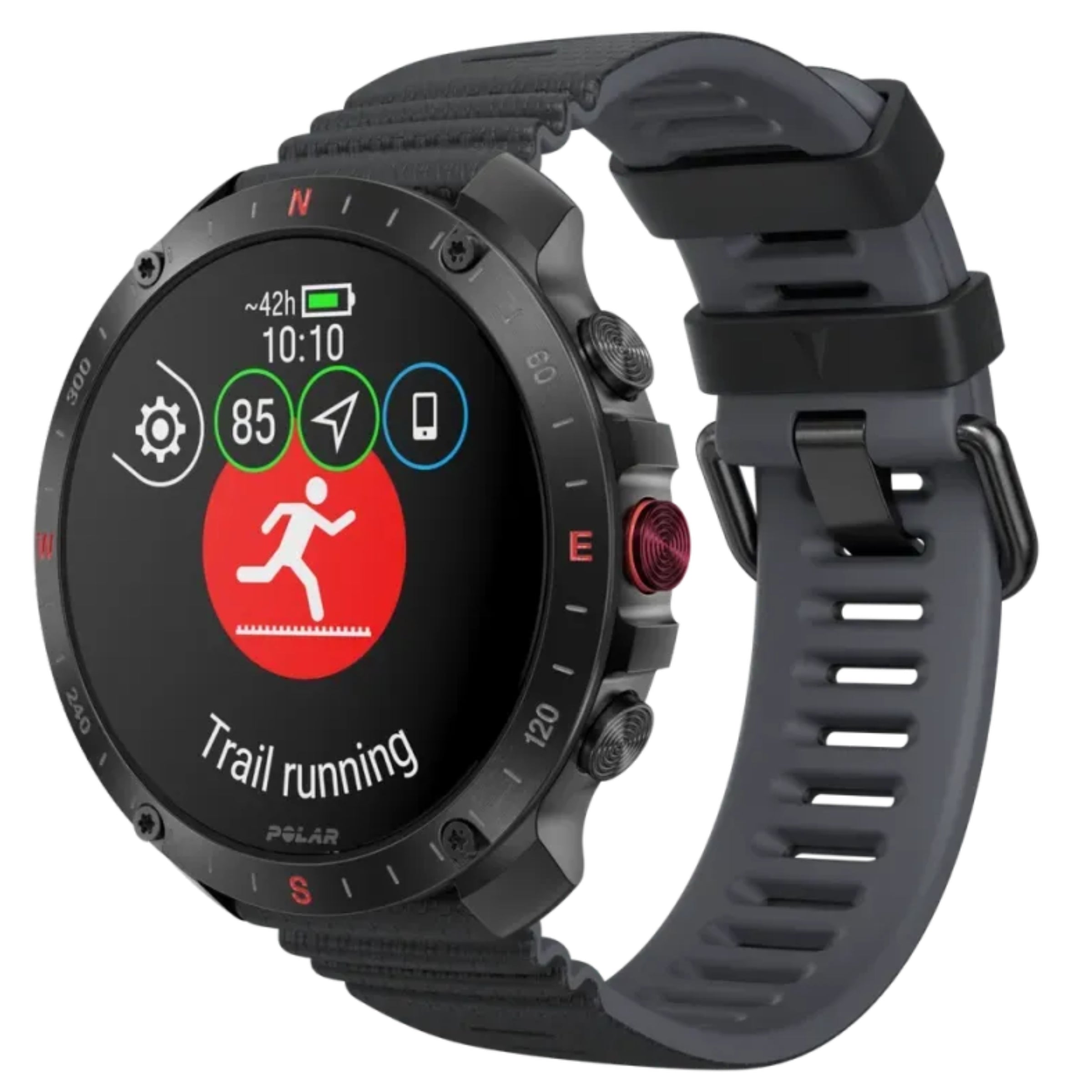 Polar Grit X2 Pro Night Black Premium Multisporthorloge S-L - Zwart