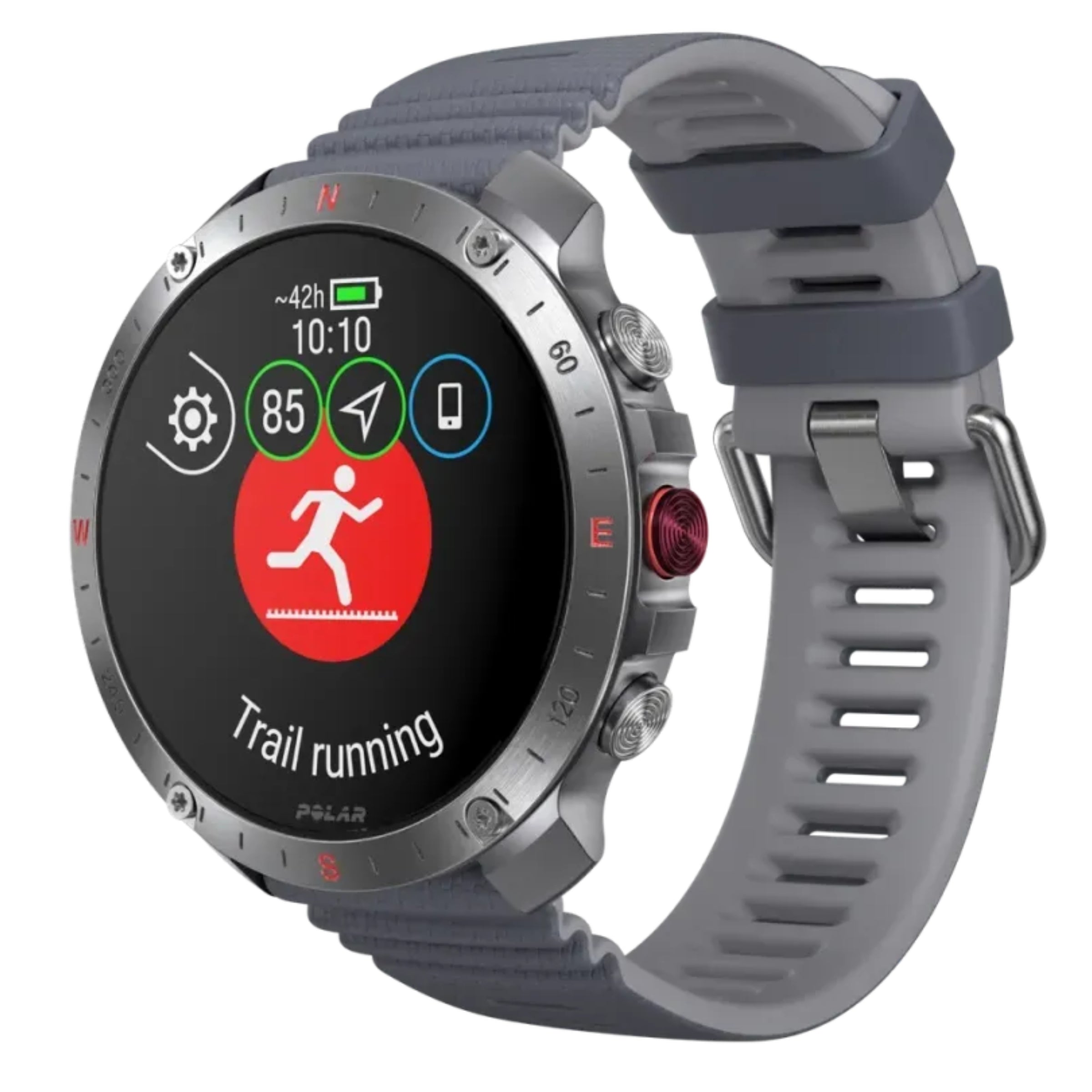 Polar Grit X2 Pro Stone Grey Premium Multisporthorloge S-L - Grijs