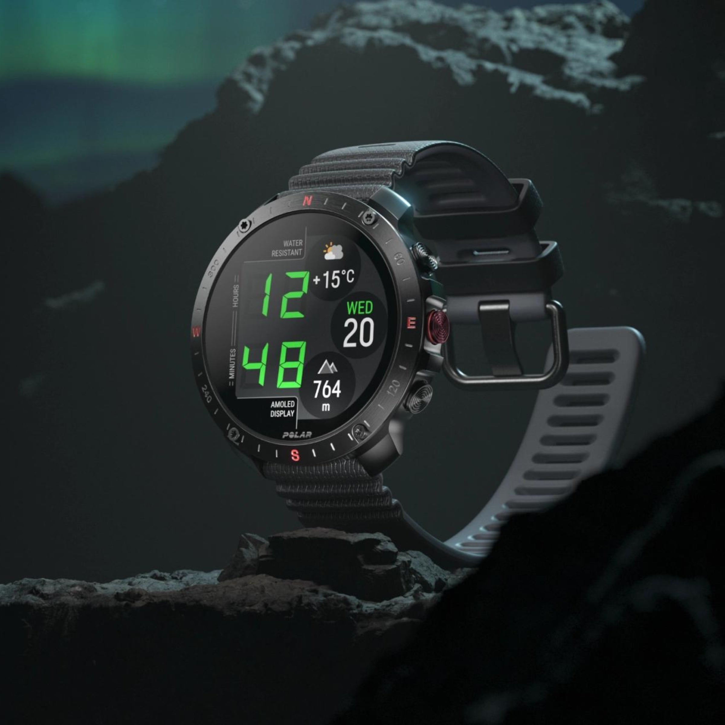 Polar Grit X2 Pro Stone Grey Premium Multisporthorloge S-L - Grijs