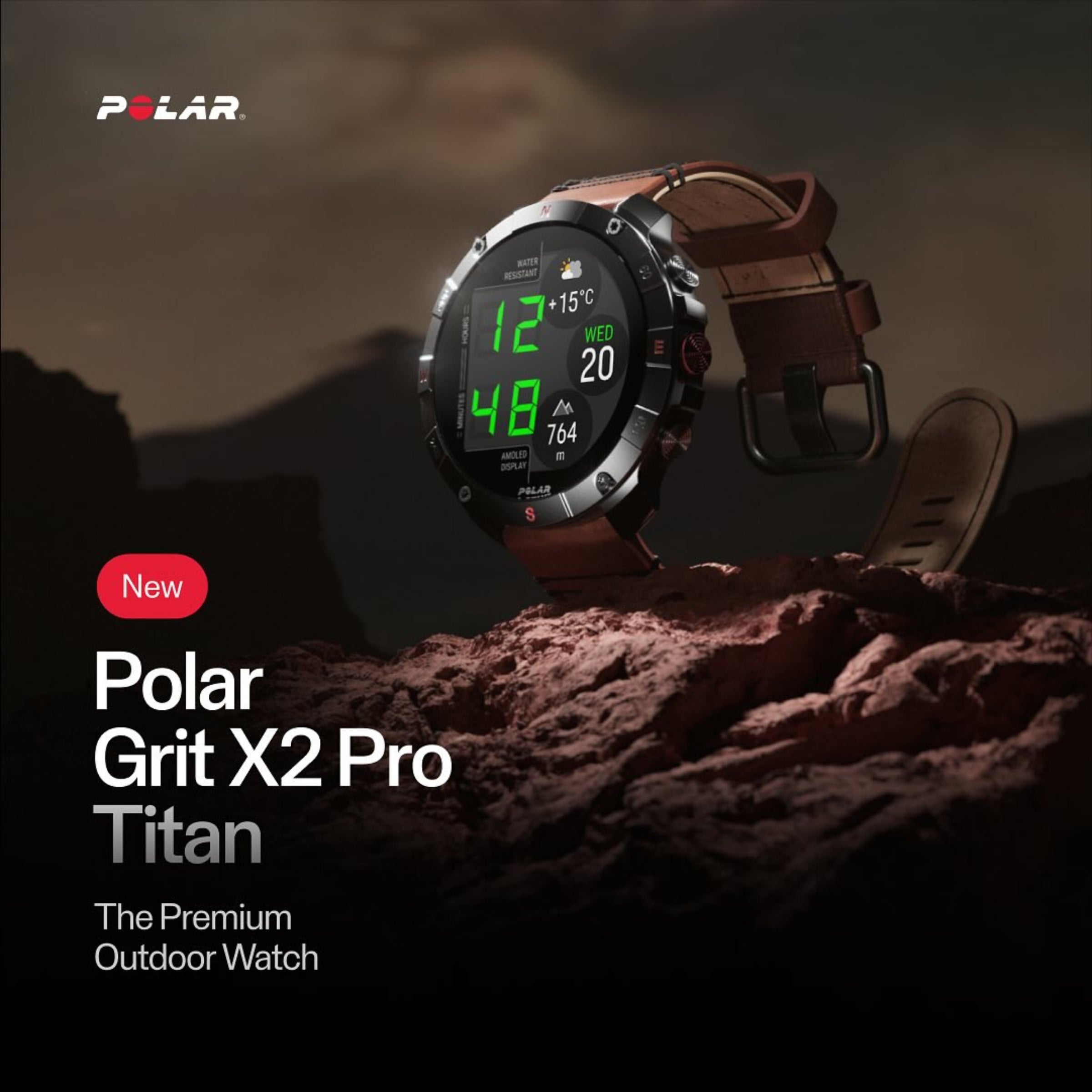 Polar Grit X2 Pro Titan Premium Multisport & Outdoor Horloge M-L