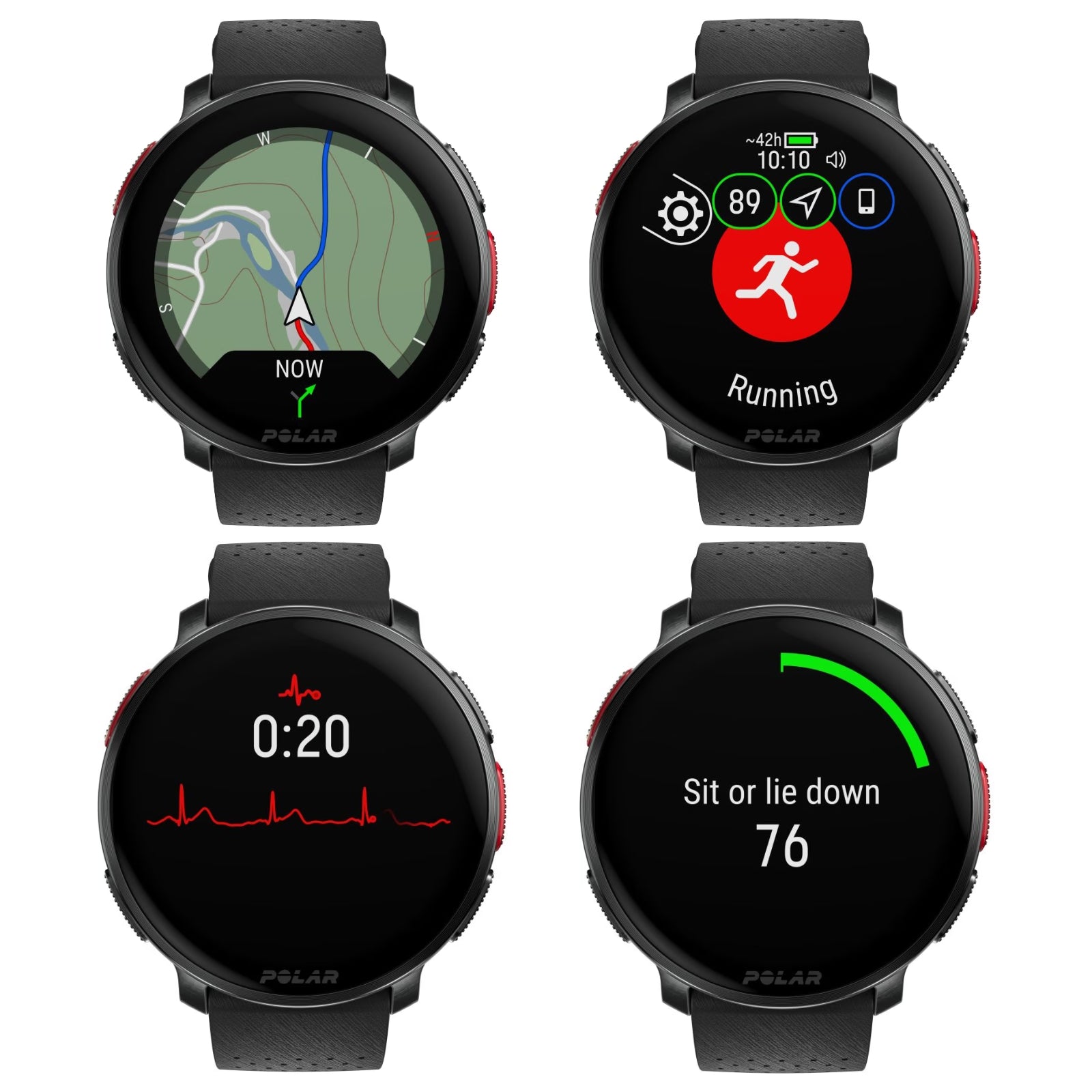 Polar Vantage V3 Night Black Premium Multisporthorloge S-L - Zwart