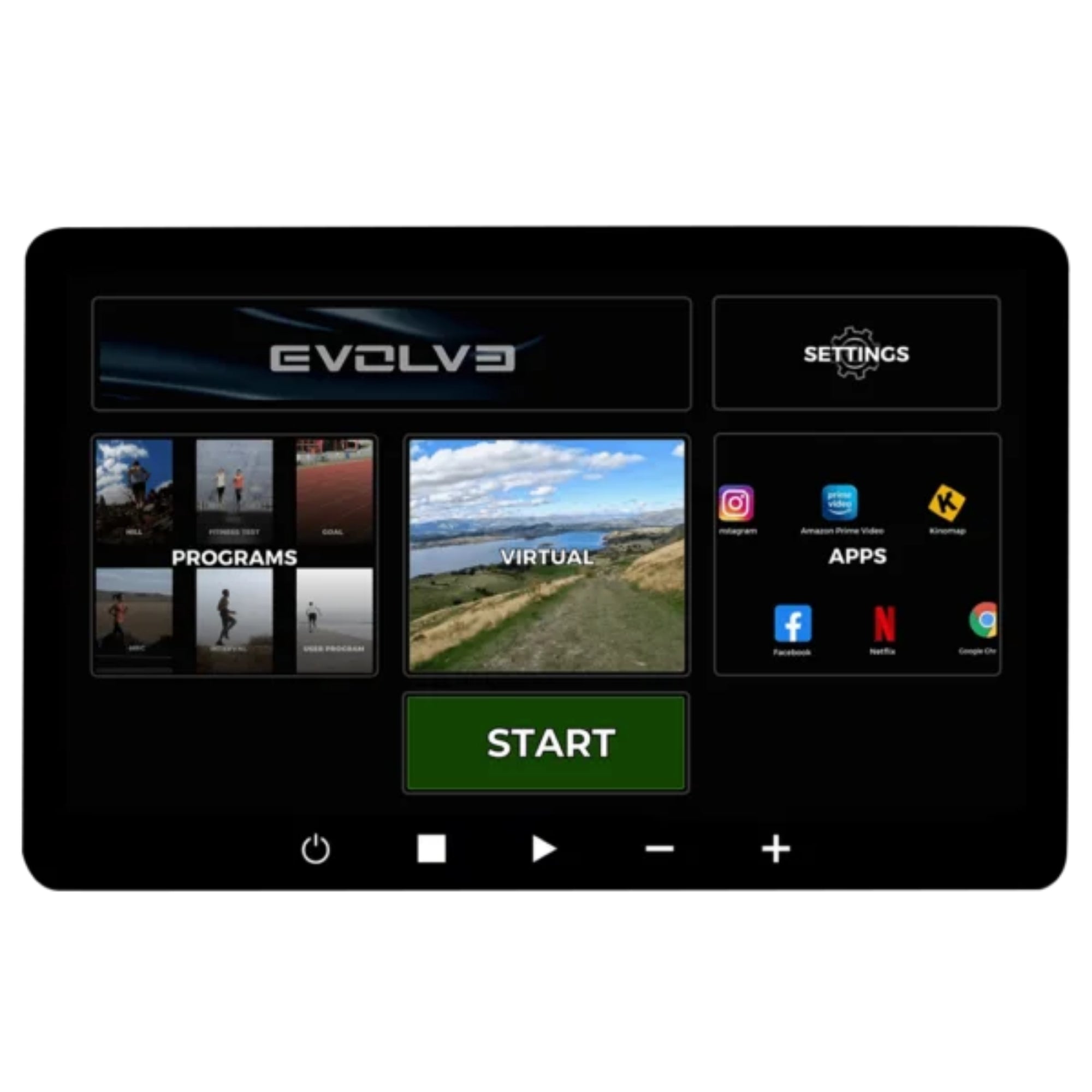 Evolve Fitness RB-PR-156-TFT recumbent bike met 15,6 inch touchscreen console