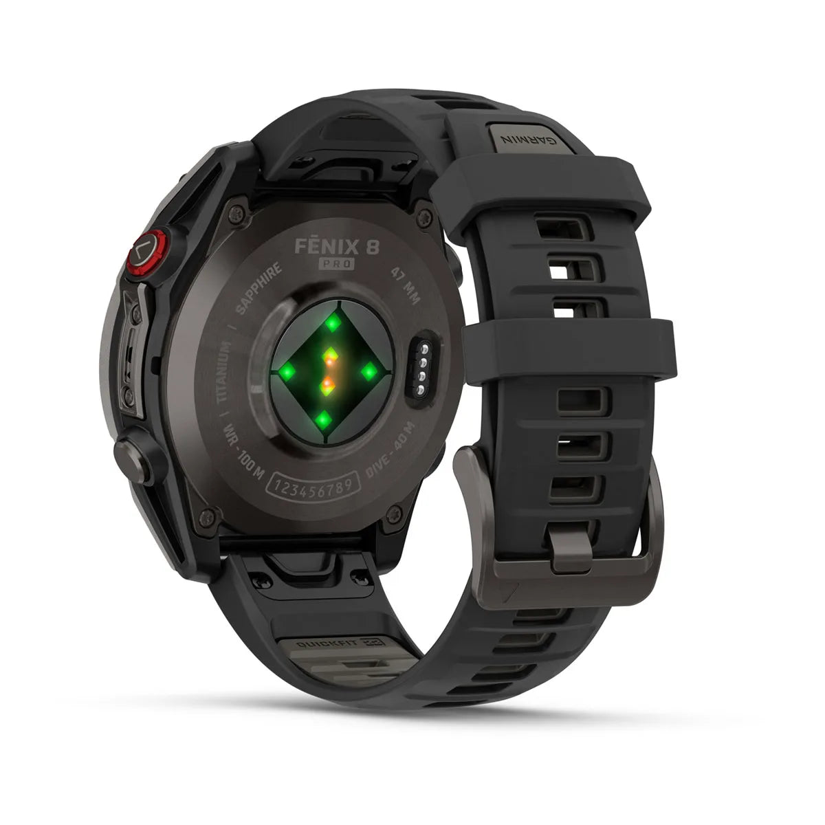 Garmin Fenix 8 Pro (47 mm) Sapphire - Premium AMOLED Multisport Smartwatch - Carbon grey DLC-titanium met zwarte/pebble grey siliconen band