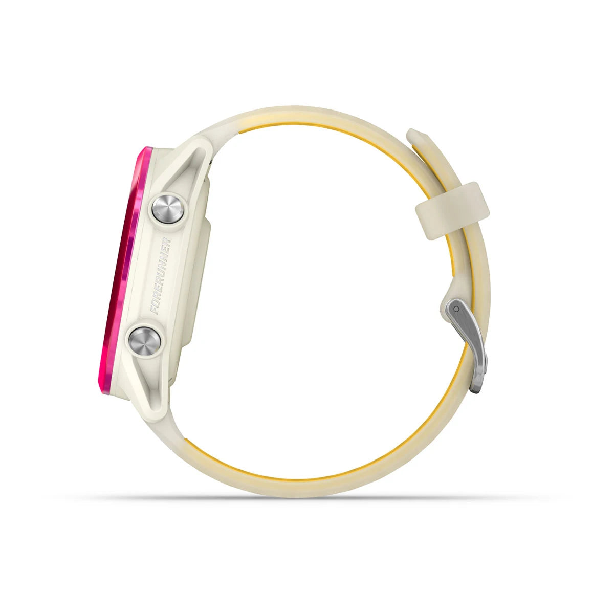 Garmin Forerunner 570 (42mm) Raspberry aluminium met transparante bone/mango band - Premium smartwatch voor hardlopen met AMOLED-scherm