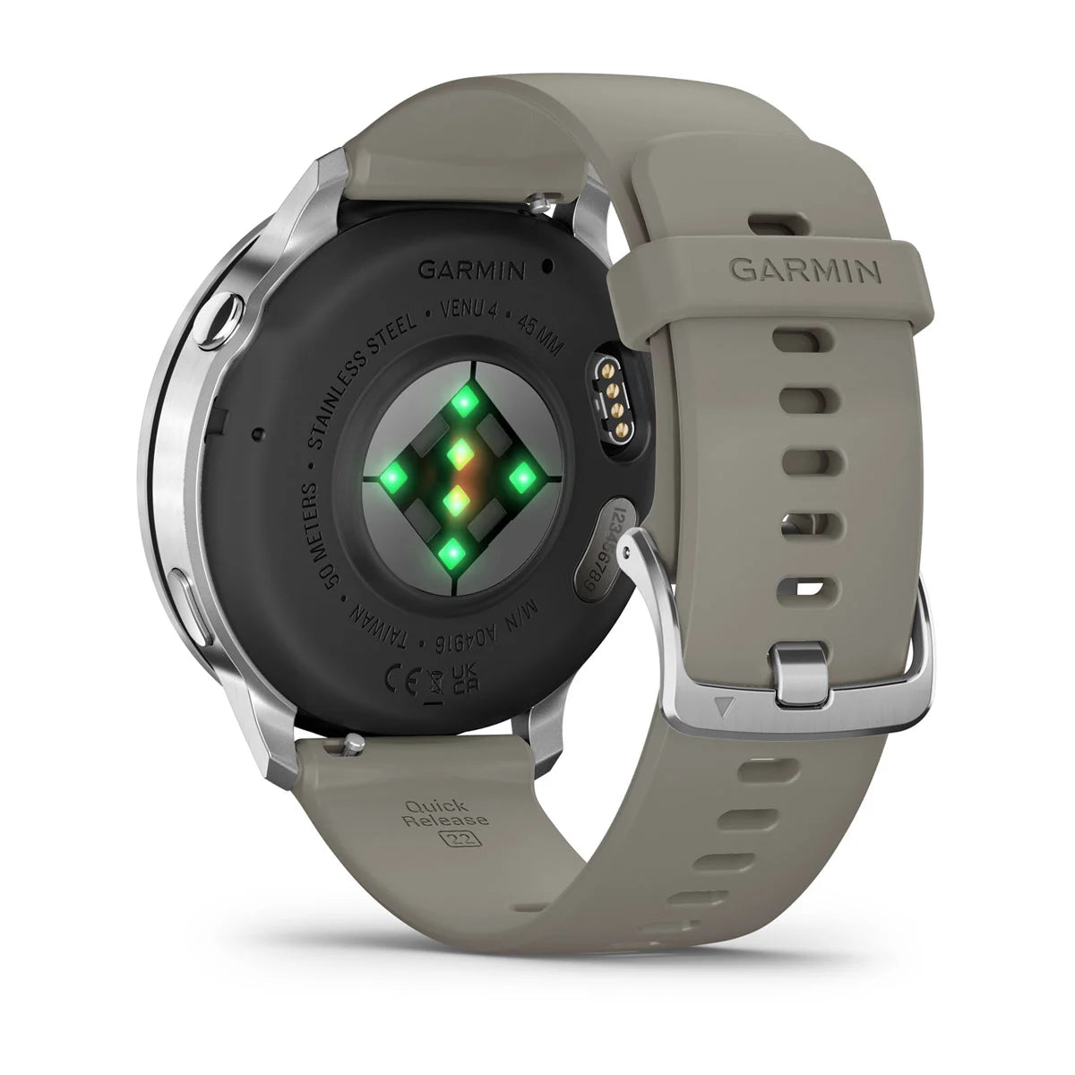 Garmin Venu 4 (45 mm) zwart - Fashion/Sport Hybride Smartwatch - Zilver met zilvergrijze siliconen band
