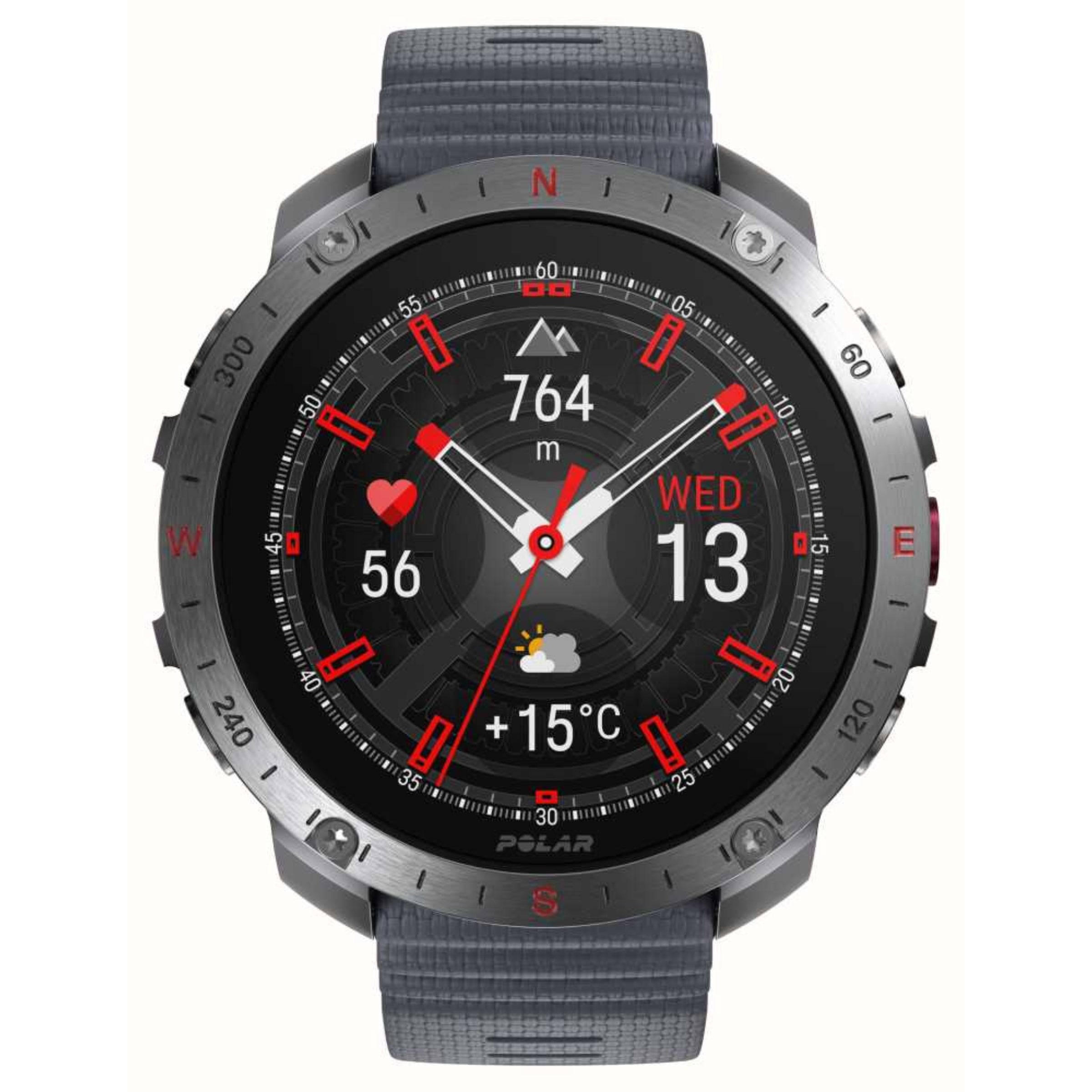 Polar Grit X2 Pro Stone Grey Premium Multisporthorloge S-L - Grijs