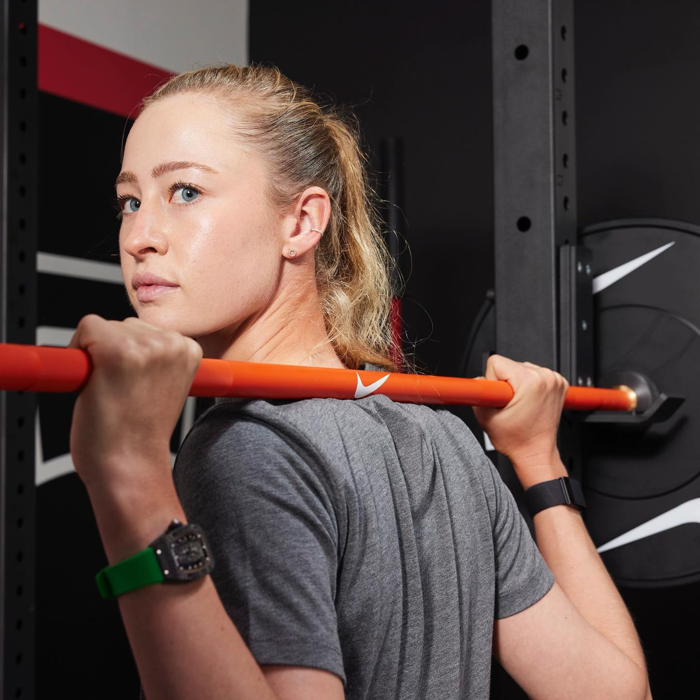 Nike Strength Coated Premium Barbell - 20 kg / Orange Swoosh