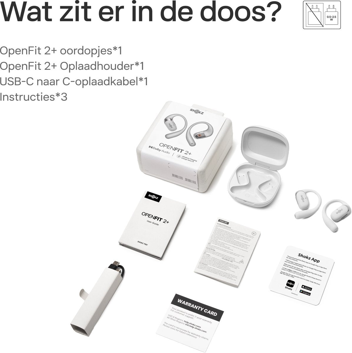 Shokz OpenFit 2+ - Draadloze oortjes