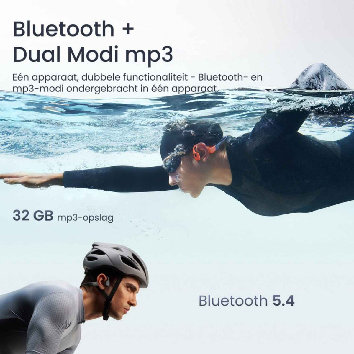 Shokz OpenSwim Pro 2 USB-C - Draadloze in-ear sportkoptelefoon