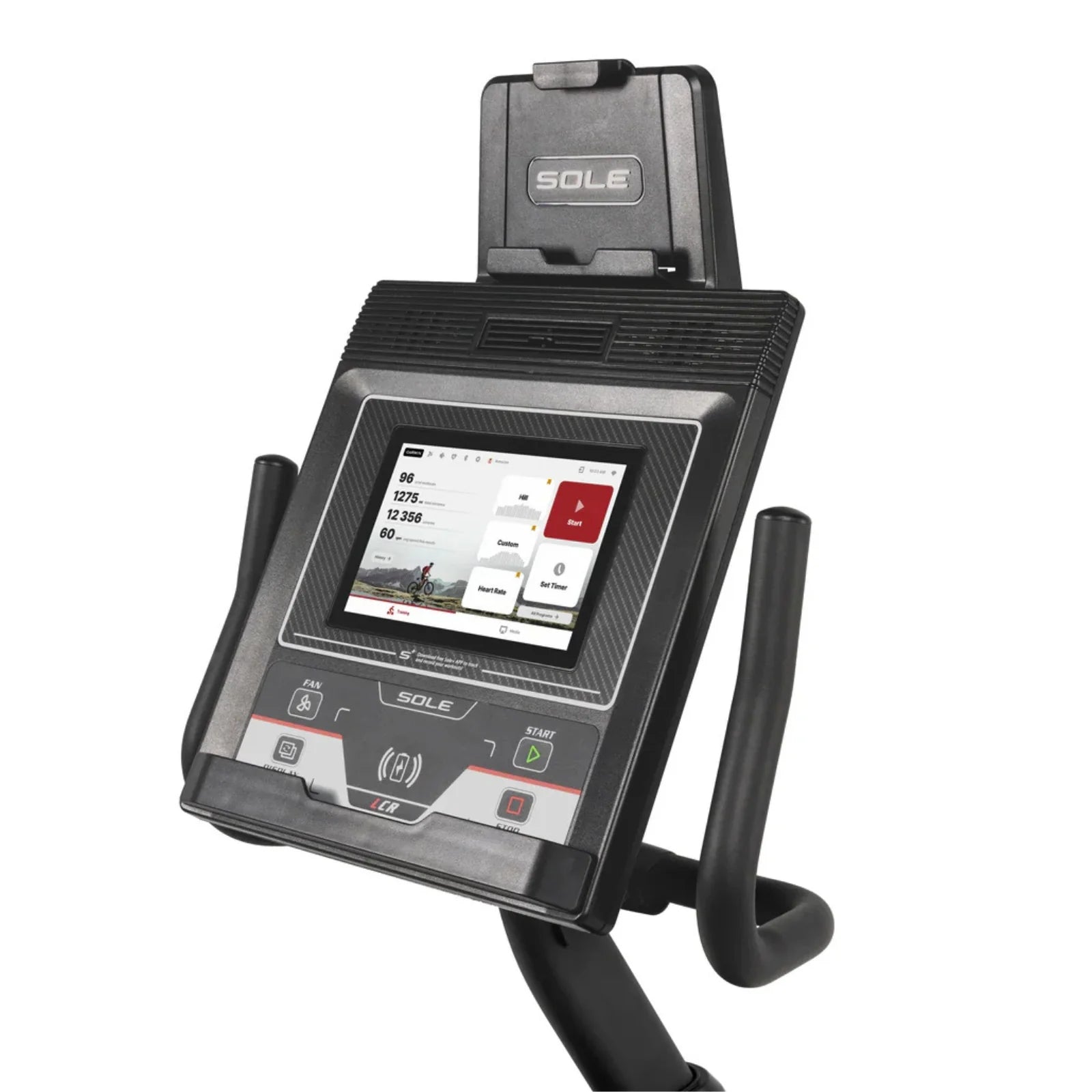 Sole Fitness LCR recumbent bike ligfiets - touchscreen entertainment scherm