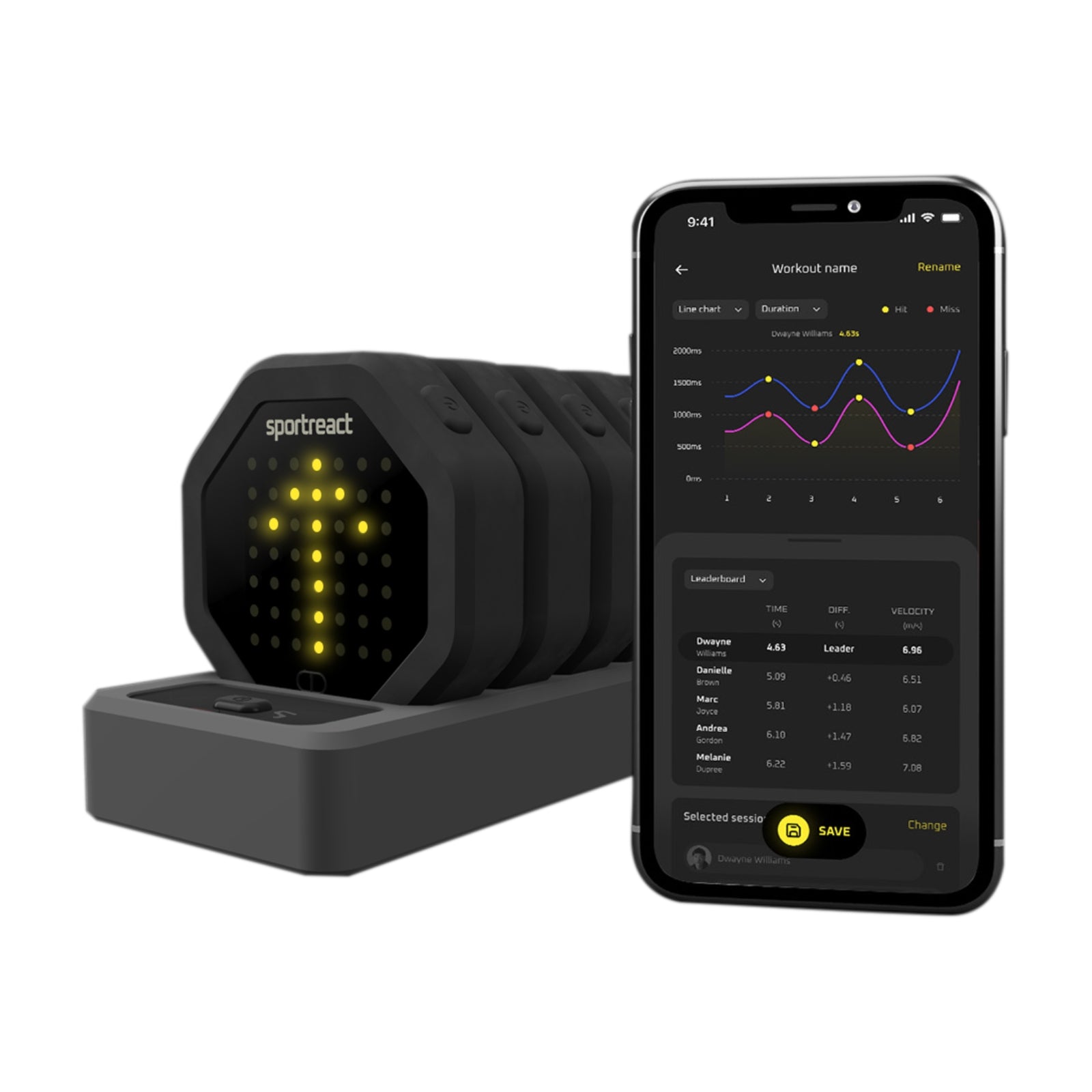 Sportreact Starter Kit - Complete reactive agility system - interactive sensor system for reaction time and timing for sports, rehabilitation & (physio)therapy