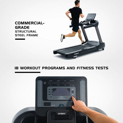 Tapis de course professionnel de luxe Spirit Fitness CT800+ - installation gratuite