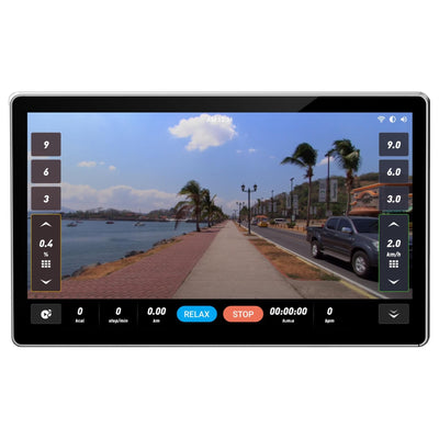 Evolve Fitness CT-215X-GR professionele loopband - grijs - met XL 21,5" 2K touchscreen entertainment console