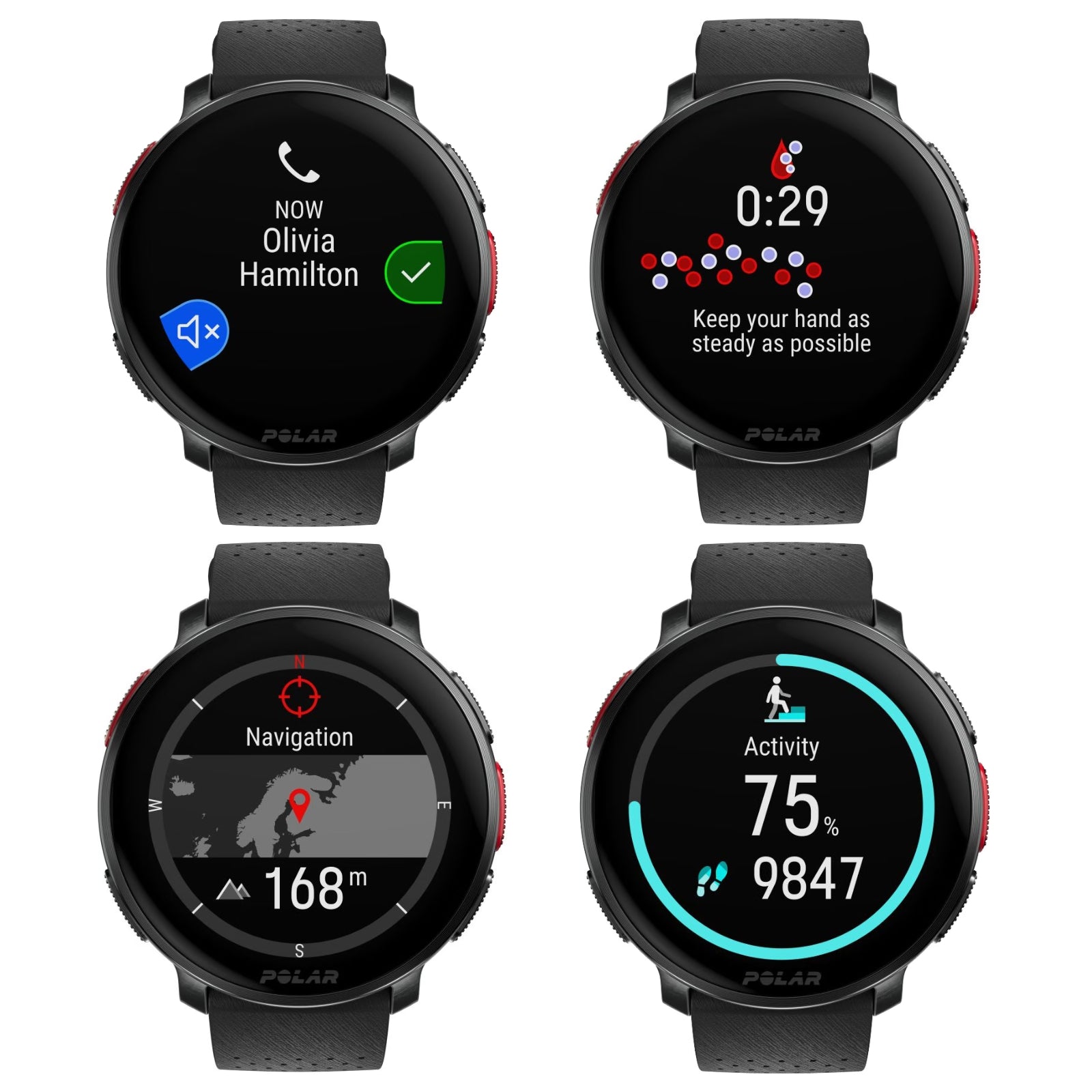 Polar Vantage V3 Night Black Premium Multisporthorloge S-L - Zwart