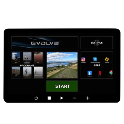 Evolve Fitness PR-156-TFT upright bike - 15.6 inch touchscreen entertainment console