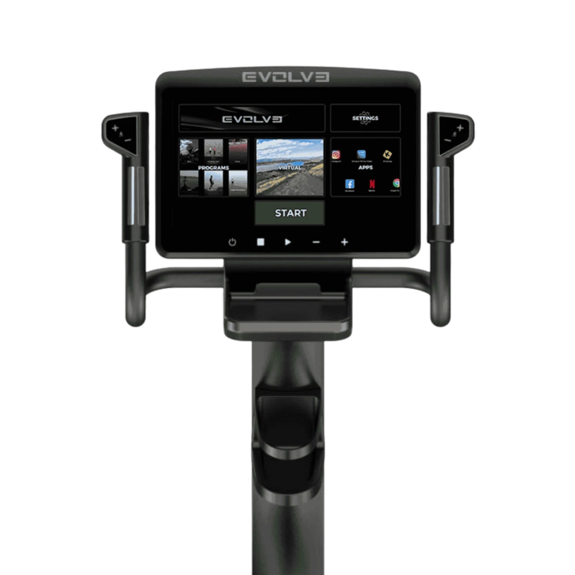 Evolve Fitness PR-156-TFT upright bike - 15.6 inch touchscreen entertainment console