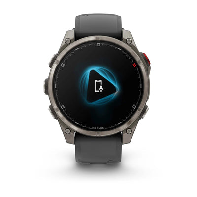 Garmin Fenix 8 Pro (47 mm) Sapphire - Montre connectée multisport Premium AMOLED - Titane avec bracelet en silicone graphite/noir