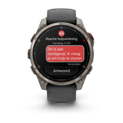 Garmin Fenix 8 Pro (47 mm) Sapphire - Montre connectée multisport Premium AMOLED - Titane avec bracelet en silicone graphite/noir