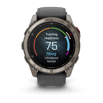 Garmin Fenix 8 Pro (51 mm) Sapphire - Montre connectée multisport AMOLED Premium - Titane avec bracelet en silicone graphite/noir