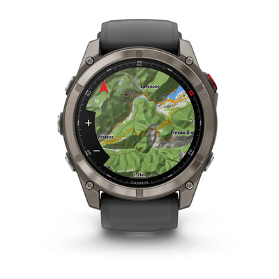 Garmin Fenix 8 Pro (51 mm) Sapphire - Montre connectée multisport AMOLED Premium - Titane avec bracelet en silicone graphite/noir