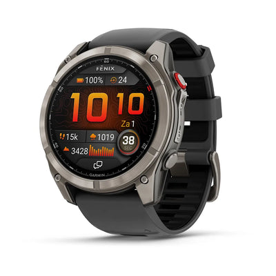 Garmin Fenix 8 Pro (51 mm) Sapphire - Montre connectée multisport AMOLED Premium - Titane avec bracelet en silicone graphite/noir