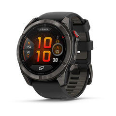 Garmin Fenix 8 Pro (51 mm) Sapphire - Premium AMOLED Multisport Smartwatch - Carbon grey DLC-titanium met zwarte/pebble grey siliconen band