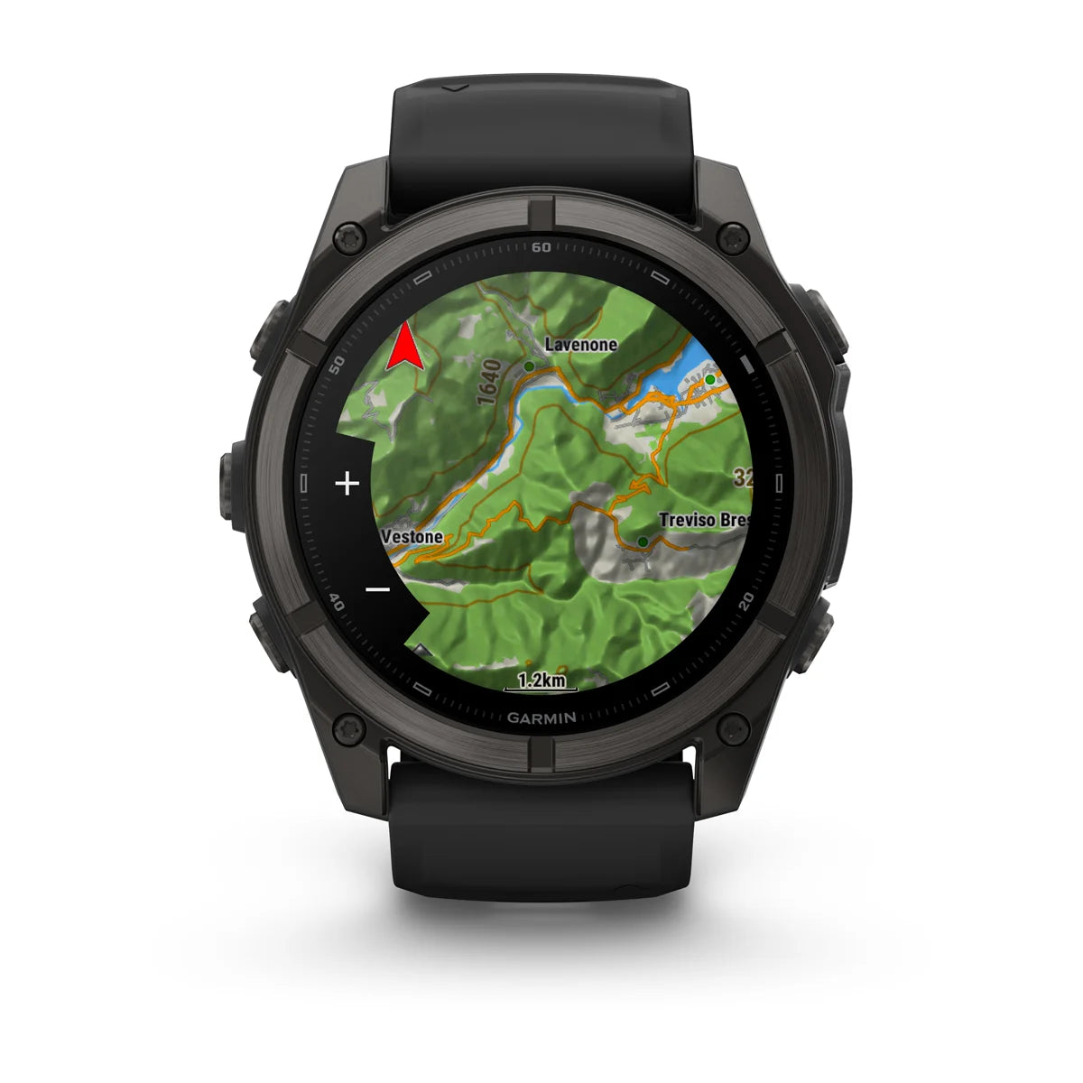 Garmin fēnix® 9 (51 mm) - Premium AMOLED Multisport Smartwatch - Carbon Grey DLC Titanium met zwarte siliconen band