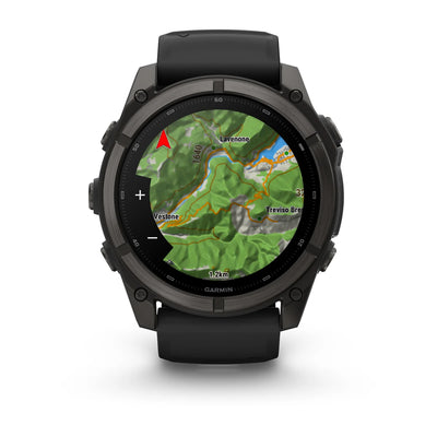 Garmin fēnix® 9 (47 mm) - Carbon Gray DLC Titanium with Black Silicone Band