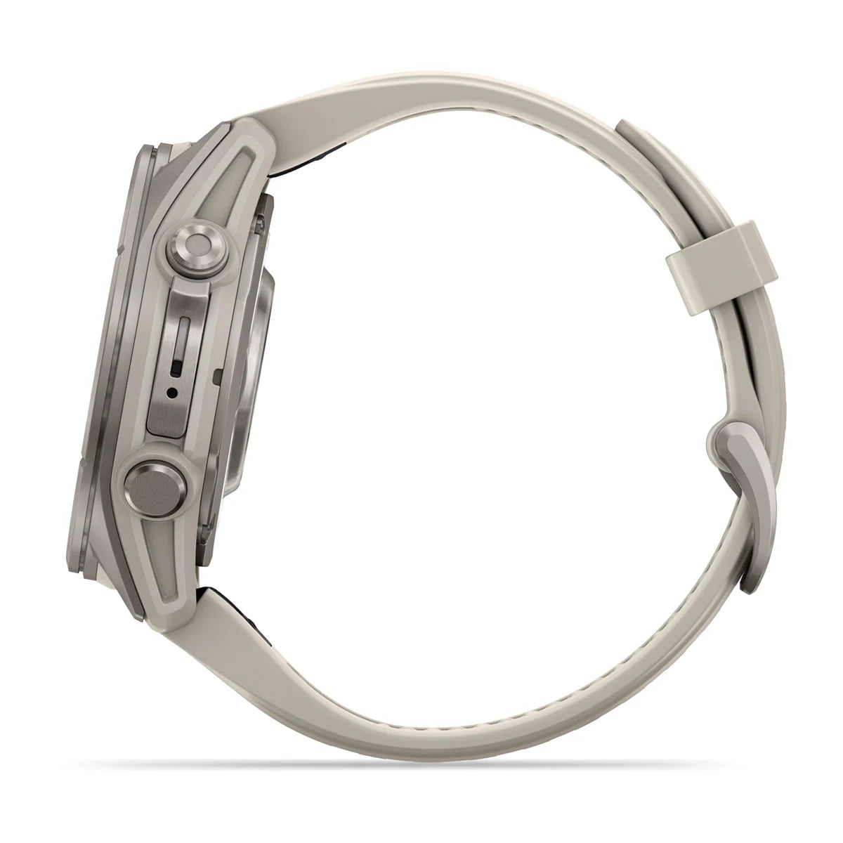 Garmin fēnix® 9 (43 mm) - Titanium met siliconen band in Fog Gray
