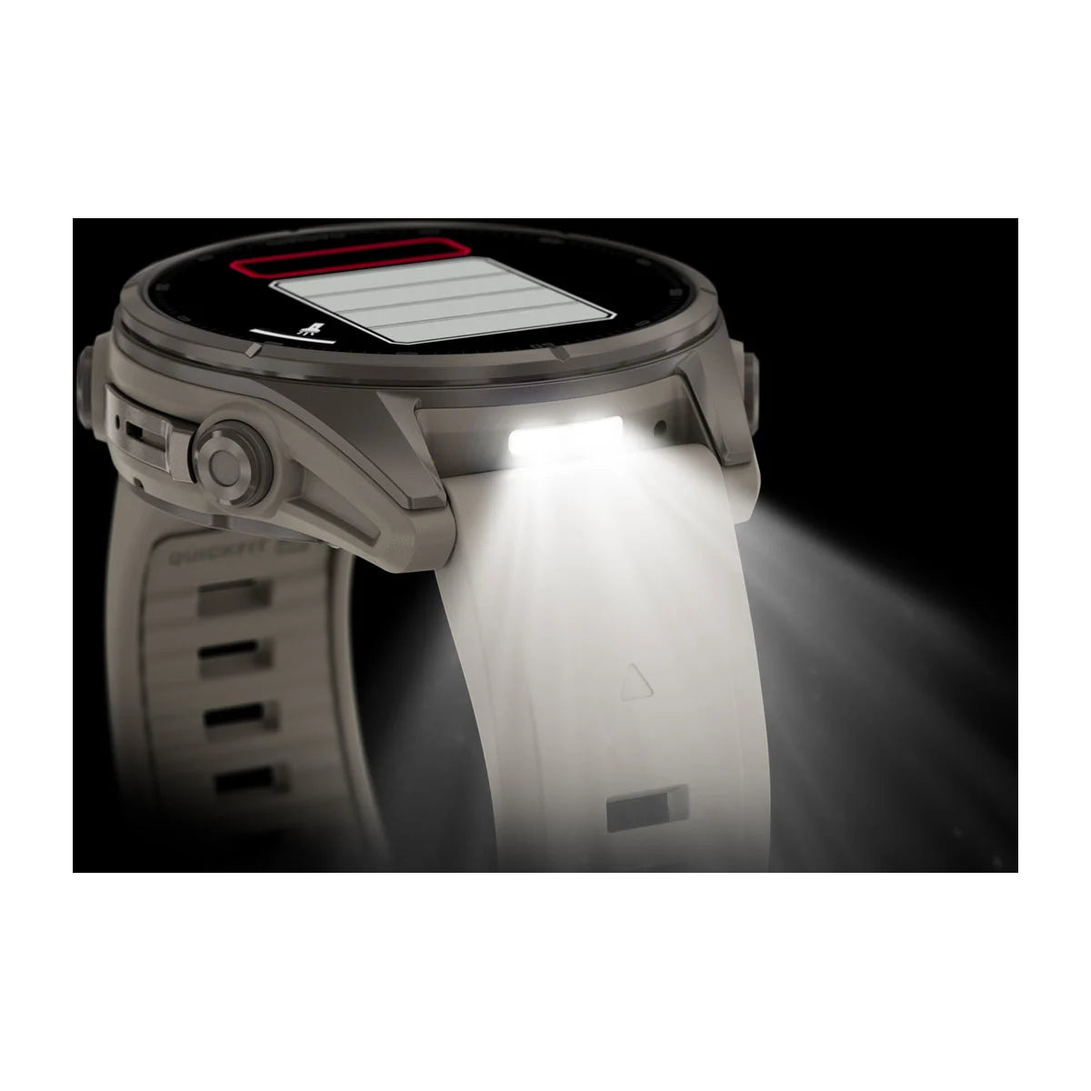 Garmin fēnix® 9 (43 mm) - Titanium met siliconen band in Fog Gray