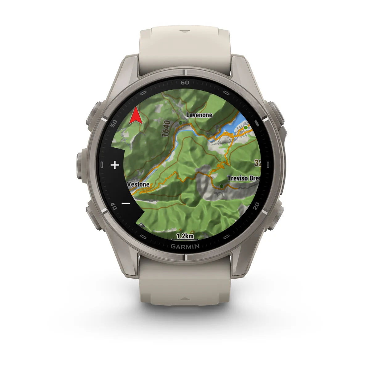 Garmin fēnix® 9 (43 mm) - Titanium met siliconen band in Fog Gray