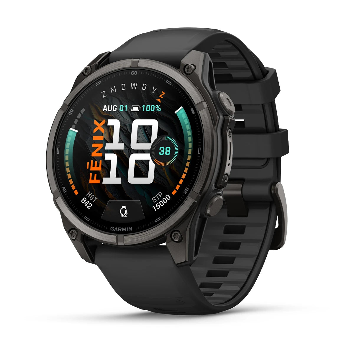 Garmin fēnix® 9 (51 mm) - Carbon Grey DLC Titanium met zwarte siliconen band (Copy)