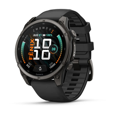 Garmin fēnix® 9 (47 mm) - Carbon Gray DLC Titanium with Black Silicone Band