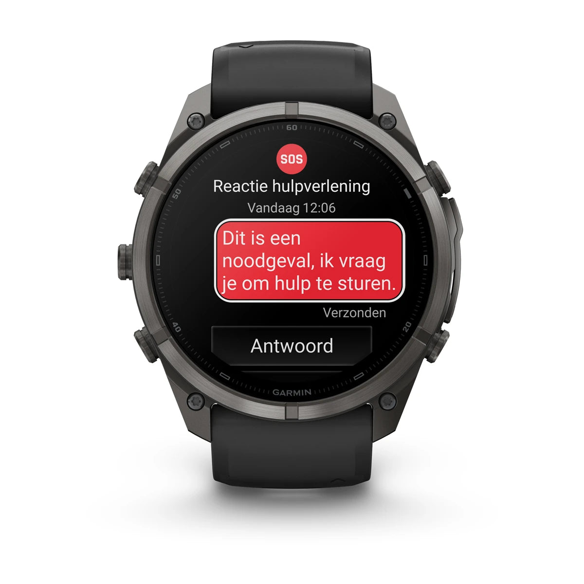 Garmin fēnix® 9 Pro inReach® (51 mm) - Carbon Grey DLC titanium met siliconen band in Zwart/Pebble Gray