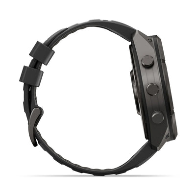 Garmin fēnix® 9 Pro (51 mm) - Carbon Gray DLC Titanium with Black/Pebble Gray Silicone Band