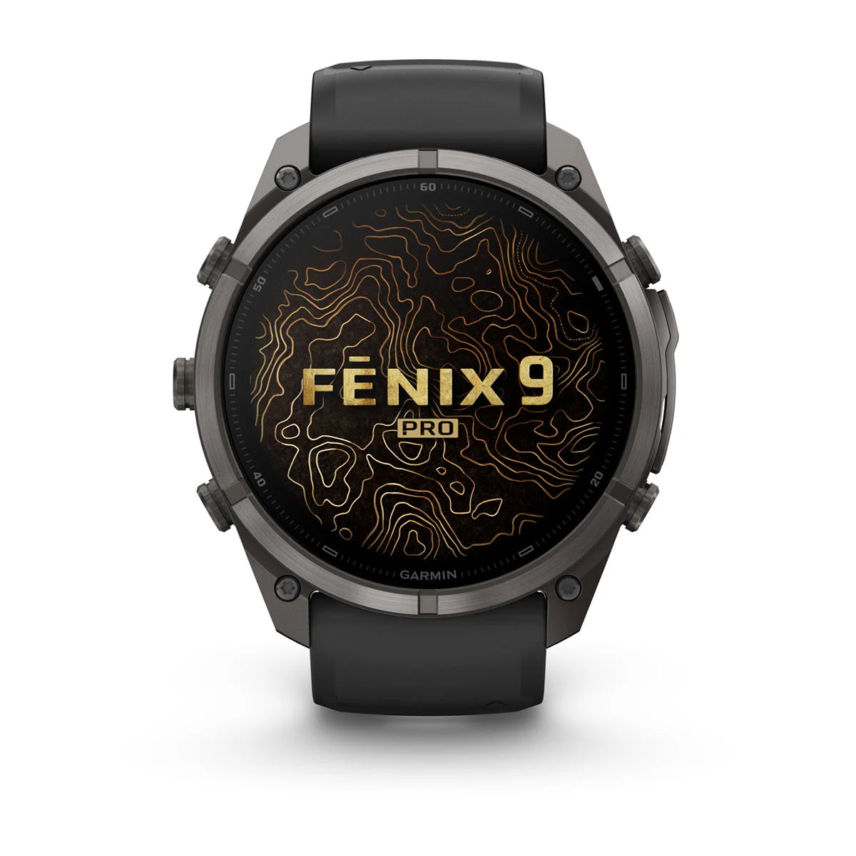 Garmin fēnix® 9 Pro inReach® (51 mm) - Carbon Grey DLC titanium met siliconen band in Zwart/Pebble Gray