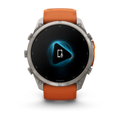Garmin fēnix® 9 Pro inReach® (51 mm) - Titanium with Autumn Orange/Spark Orange Silicone Band