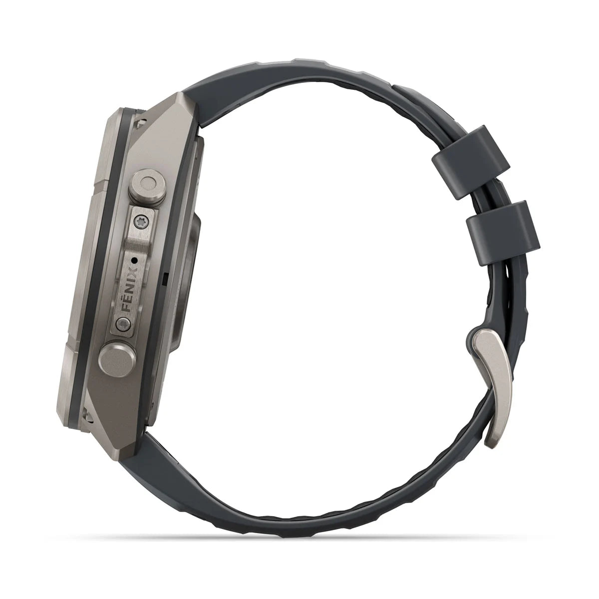 Garmin fēnix® 9 Pro inReach® (51 mm) - Titanium met Graphite/Zwarte siliconen band