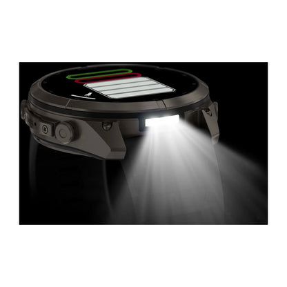 Garmin fēnix® 9 Pro inReach® (51 mm) - Titanium met Graphite/Zwarte siliconen band