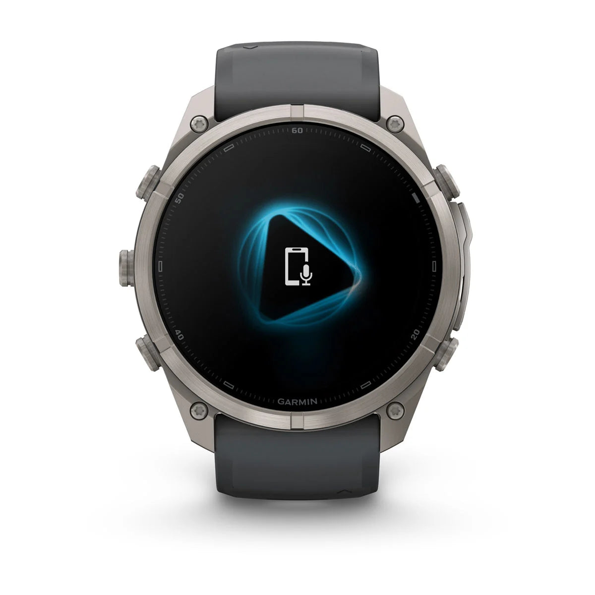 Garmin fēnix® 9 Pro inReach® (51 mm) - Titanium met Graphite/Zwarte siliconen band