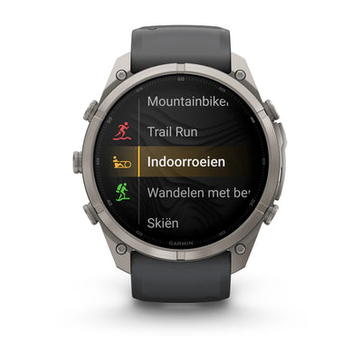 Garmin fēnix® 9 Pro inReach® (51 mm) - Titane avec bracelet Graphite/Silicone noir