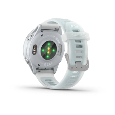 Garmin Forerunner 570 (42mm) aluminium bleu cloud avec bracelet transparent whitestone/bleu cloud - Montre connectée premium pour la course à pied avec écran AMOLED