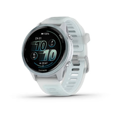 Garmin Forerunner 570 (42mm) Cloud blue aluminium met transparante whitestone/cloud blue band - Premium smartwatch voor hardlopen met AMOLED-scherm