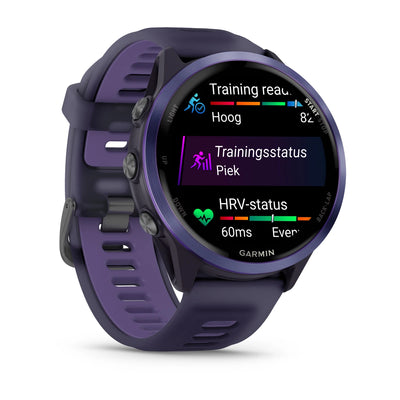 Garmin Forerunner 570 (47 mm) violet indigo - Montre connectée haut de gamme pour la course à pied avec écran AMOLED