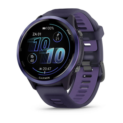 Garmin Forerunner 570 (47 mm) violet indigo - Montre connectée haut de gamme pour la course à pied avec écran AMOLED