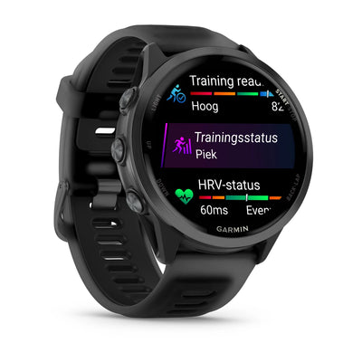 Garmin Forerunner 570 (47mm) noir - Montre connectée haut de gamme pour la course à pied avec écran AMOLED