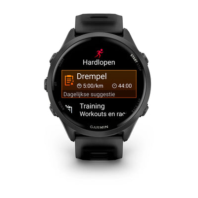 Garmin Forerunner 570 (47mm) noir - Montre connectée haut de gamme pour la course à pied avec écran AMOLED