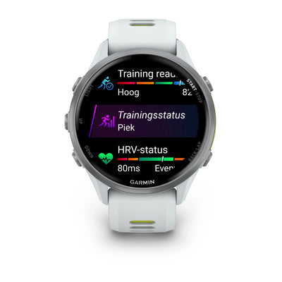 Garmin Forerunner 970 blanc - Montre connectée haut de gamme pour la course à pied avec écran AMOLED