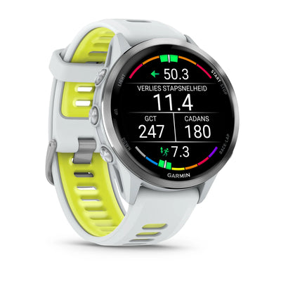 Garmin Forerunner 970 blanc - Montre connectée haut de gamme pour la course à pied avec écran AMOLED